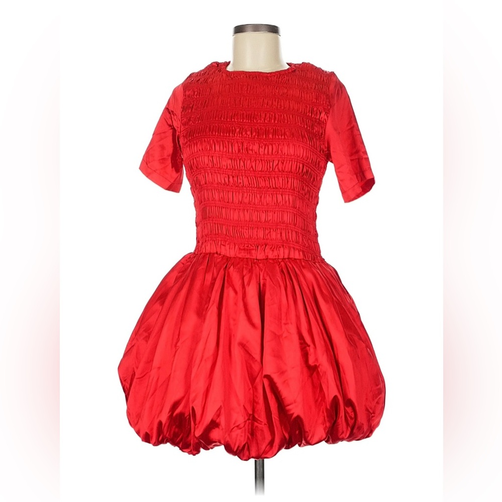 AMYLYNN Eleanor Satin Dress In Red - Picture 8 of 11